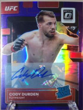Cody Durden 2023 Panini Donruss Optic UFC Base Rated Rookies Signatures #142 Purple