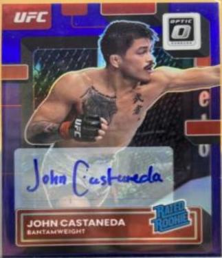 John Castaneda 2023 Panini Donruss Optic UFC Base Rated Rookies Signatures #127 Purple