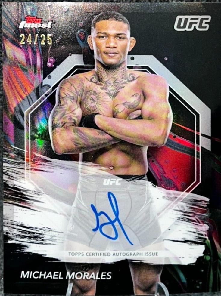 Michael Morales 2024 Topps Finest UFC Finest Autographs #FA-MMO Black Refractor