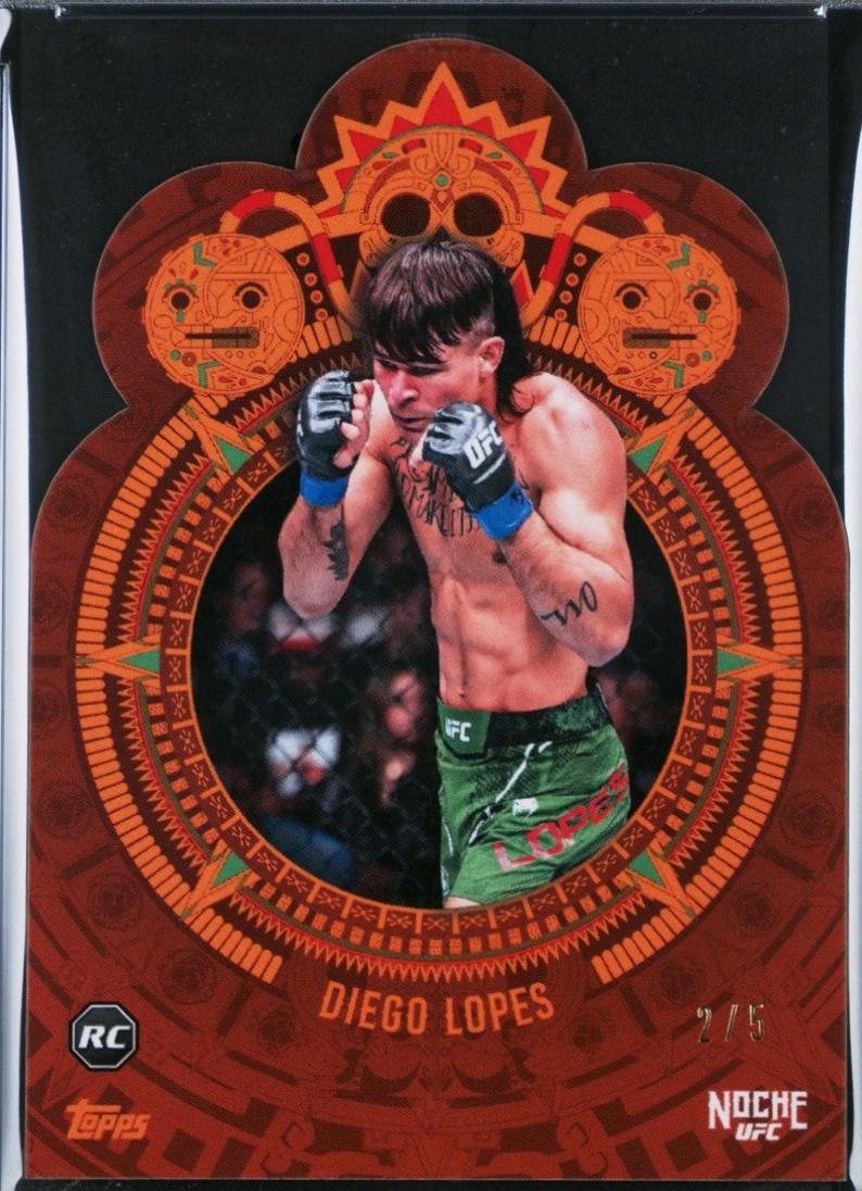 Diego Lopes 2024 Topps Noche UFC Base #6 Orange Die-Cut