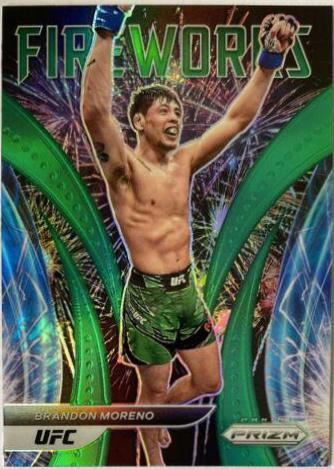 Brandon Moreno 2022 Panini Prizm UFC Fireworks #18 Green