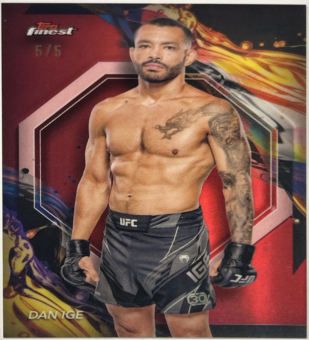 Dan Ige 2024 Topps Finest UFC Base Uncommon #135 Superfractor