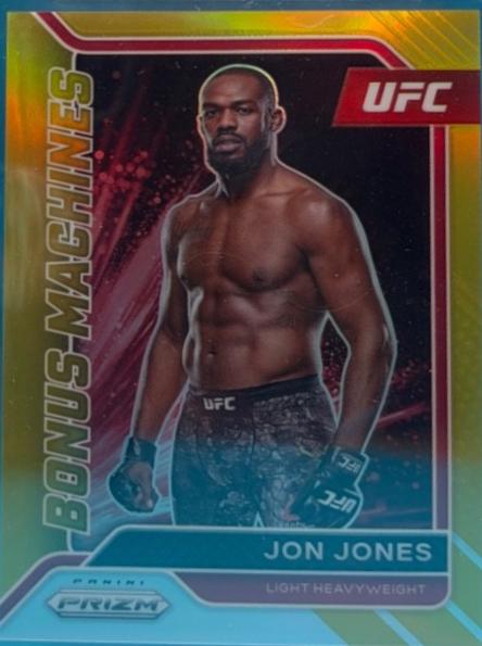 Jon Jones 2022 Panini Prizm UFC Bonus Machines #23 Gold