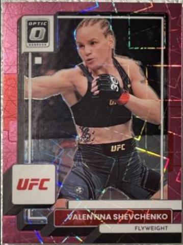 Valentina Shevchenko 2023 Panini Donruss Optic UFC Base #77 Pink Velocity