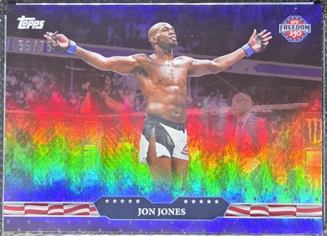 Jon Jones 2026 Topps UFC Freedom 250 Base #29 Purple