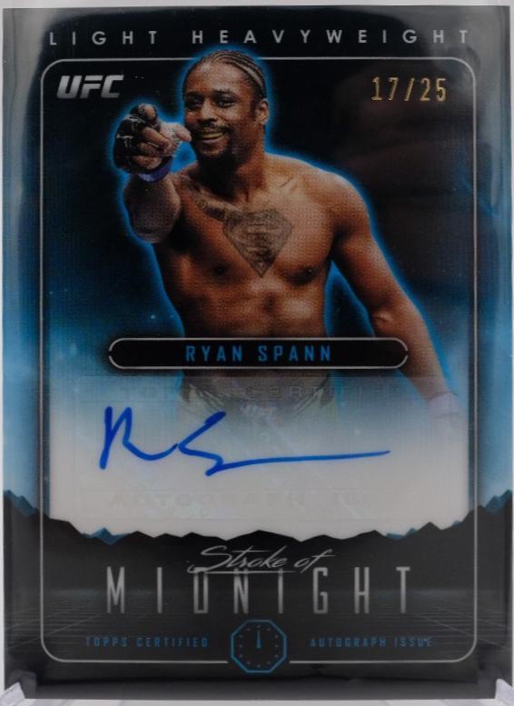Ryan Spann 2024 Topps Midnight UFC Stroke of Midnight Autographs #SMA-RSN Moonrise