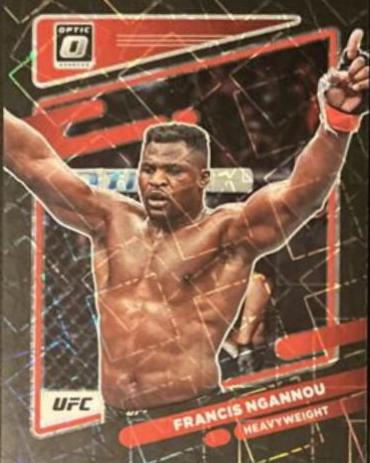 Francis Ngannou 2022 Panini Donruss Optic UFC Base #30 Black Velocity