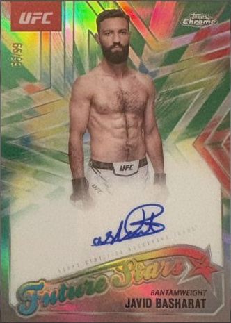 Javid Basharat 2025 Topps Chrome UFC Future Stars Autographs #FSA-JB Red Refractor