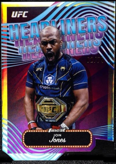 Jon Jones 2024 Topps Finest UFC Headliners #HDL-18 Die-Cut Refractor