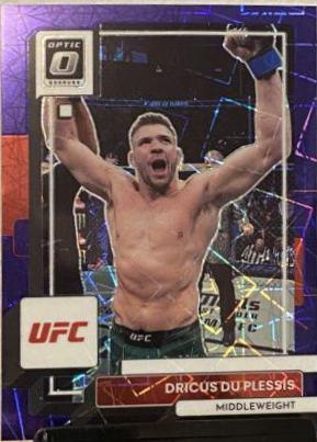 Dricus Du Plessis 2023 Panini Donruss Optic UFC Base #15 Purple Velocity