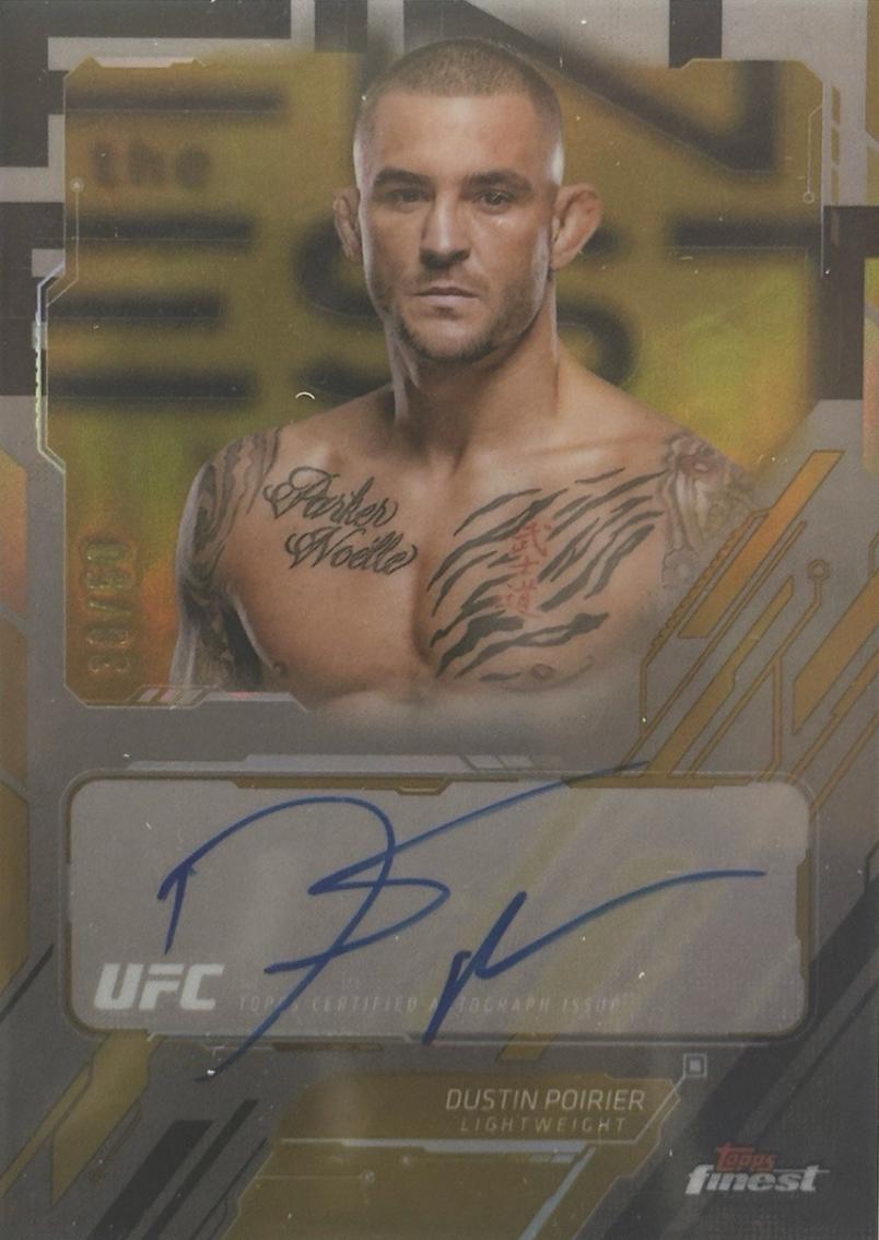 Dustin Poirier 2025 Topps Finest UFC The Finest #TFA-DP Gold Refractor