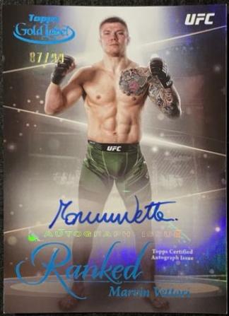 Marvin Vettori 2024 Topps Gold Label UFC Ranked Ink #RIK-MVI Blue