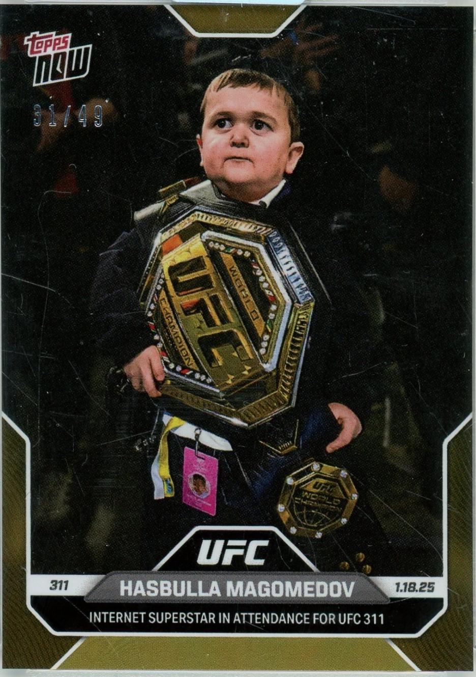 Hasbulla Magomedov Topps Now UFC Base #4 Gold