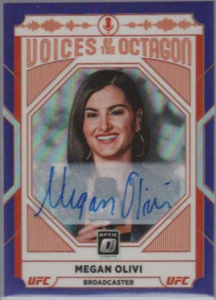 Megan Olivi 2022 Panini Donruss Optic UFC Voices of the Octagon Signatures #123 Purple