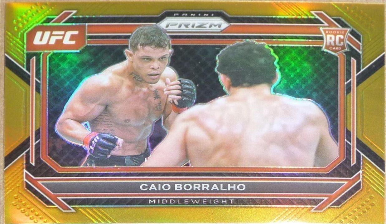 Caio Borralho 2023 Panini Prizm UFC Base #68 Gold