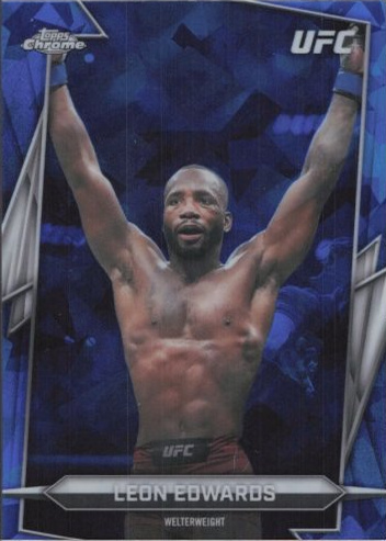 Leon Edwards 2026 Topps Chrome Sapphire UFC Base #6 Black Sapphire