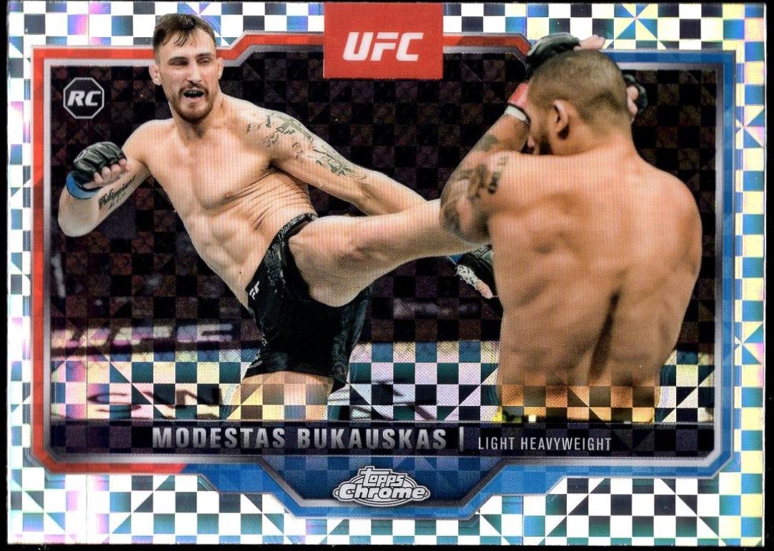 Modestas Bukauskas 2025 Topps Chrome UFC Base #8 X-Fractor