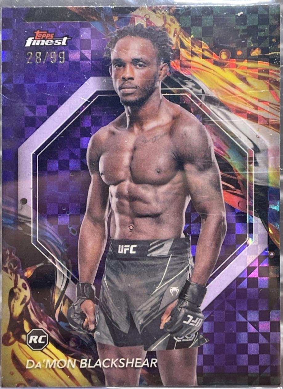 Da'Mon Blackshear 2024 Topps Finest UFC Base Uncommon #129 Purple Checkerboard Refractor