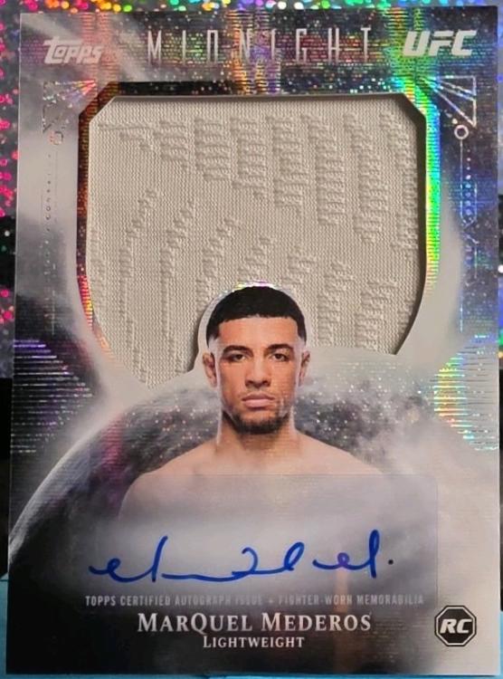 Marquel Mederos 2026 Topps Midnight UFC Rookie Relic Autographs #RRA-MM Dusk