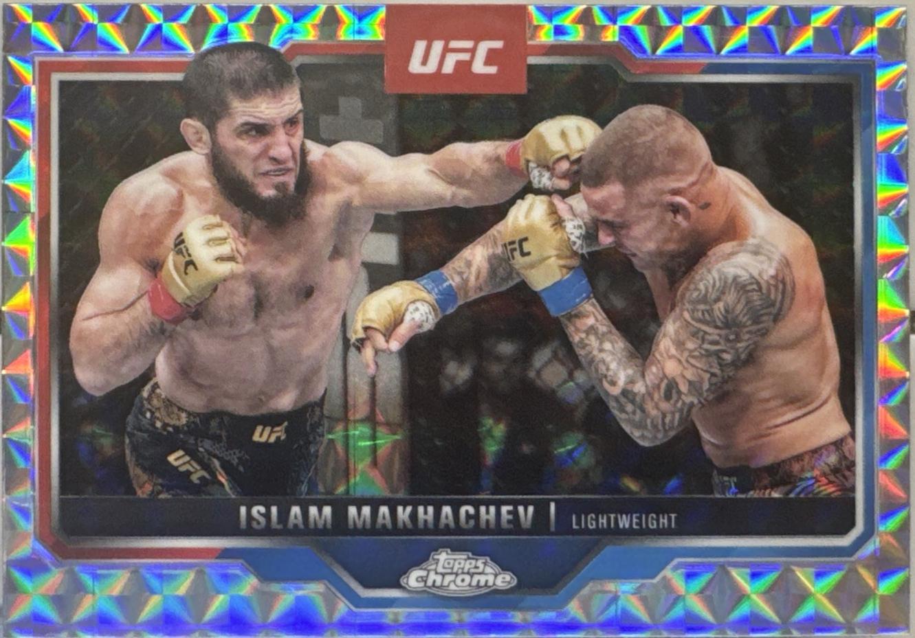 Islam Makhachev 2025 Topps Chrome UFC Base #200 Geometric Refractor