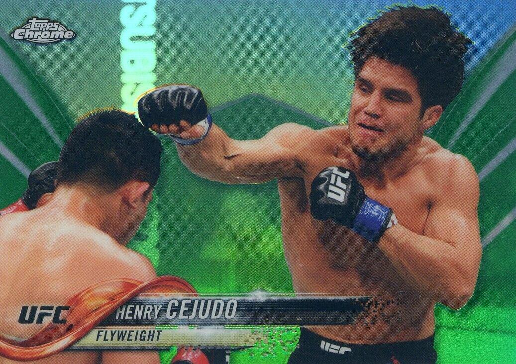 Henry Cejudo 2018 Topps Chrome UFC Base #86 Green