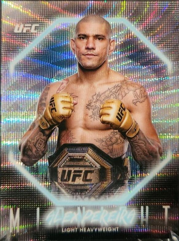 Alex Pereira 2025 Topps Midnight UFC Base #22 Moon Beam