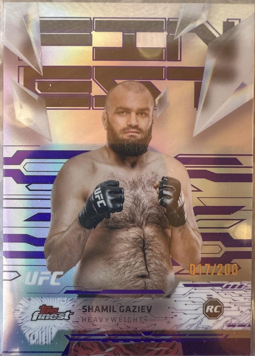 Shamil Gaziev 2025 Topps Finest UFC Base Uncommon #118 Purple Refractor