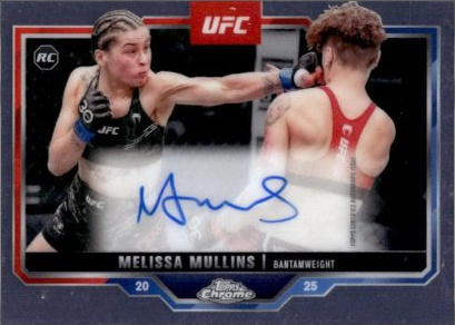 Melissa Mullins 2025 Topps Chrome UFC Chrome Rookie Autographs #CRA-ME Red Refractor