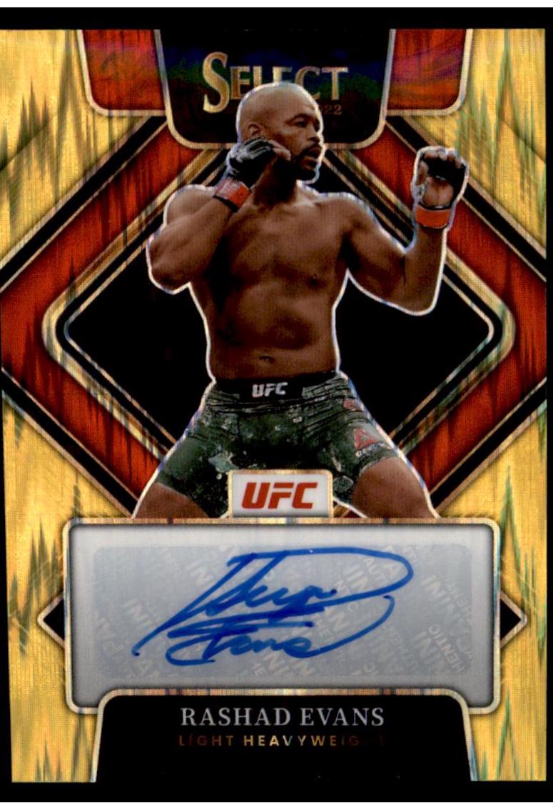 Rashad Evans 2022 Panini Select UFC Signatures #43 Gold Flash