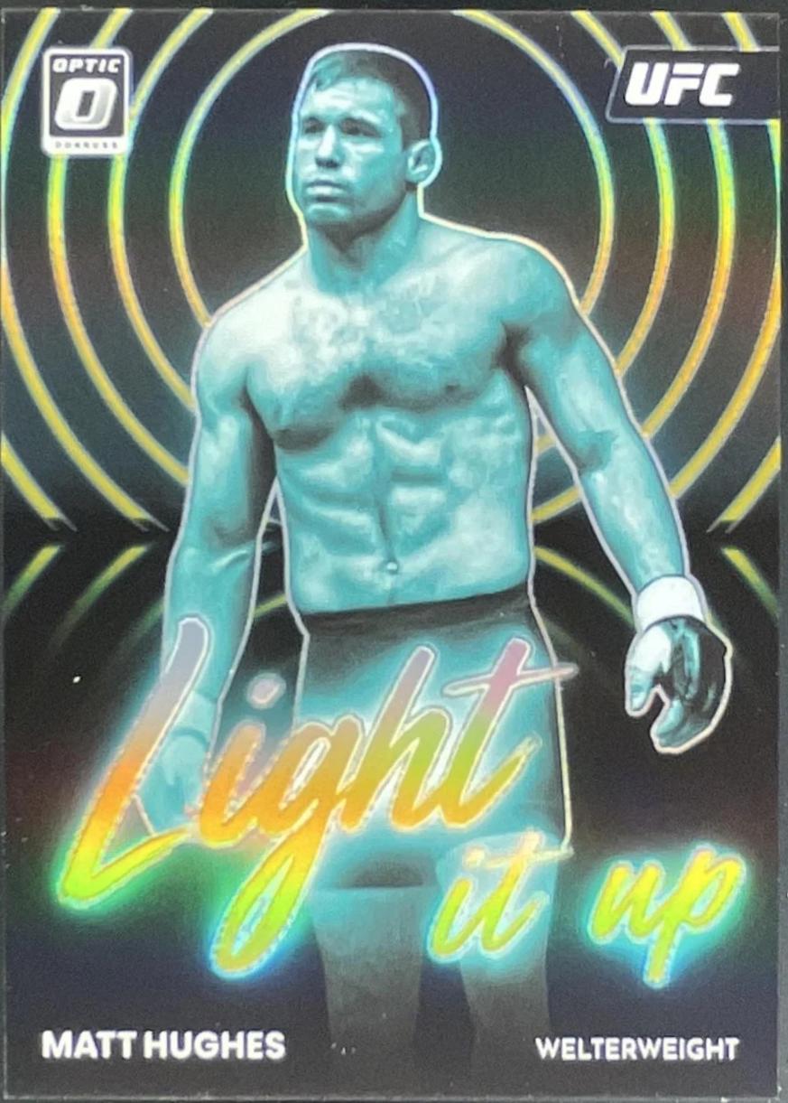 Matt Hughes 2023 Panini Donruss Optic UFC Light It Up #14 Gold