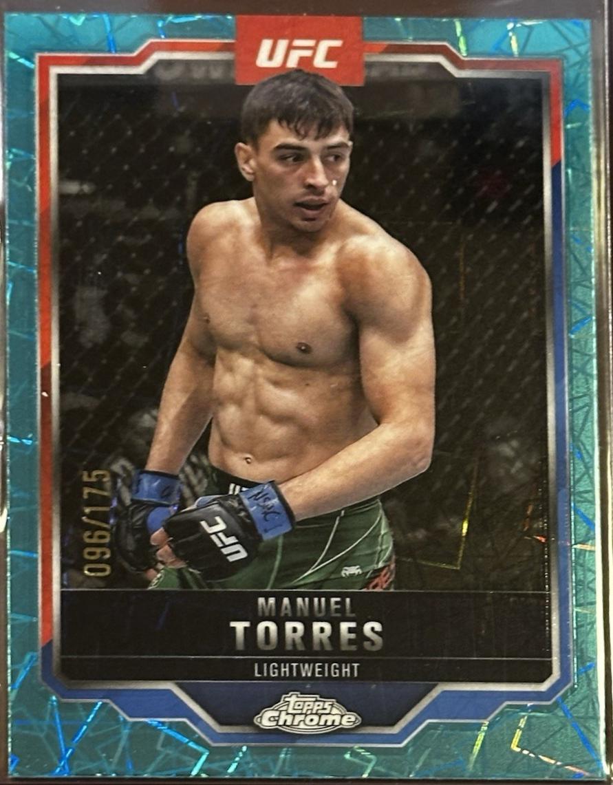 Manuel Torres 2025 Topps Chrome UFC Base #96 Teal Lazer Refractor