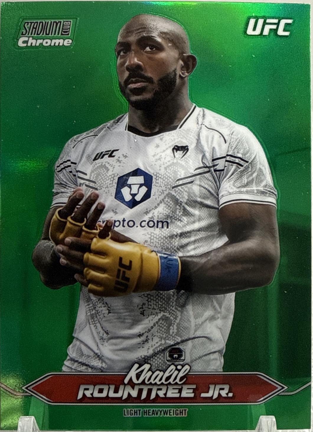 Khalil Rountree Jr. 2025 Topps Stadium Club UFC Base Chrome #C-74 Green Refractor