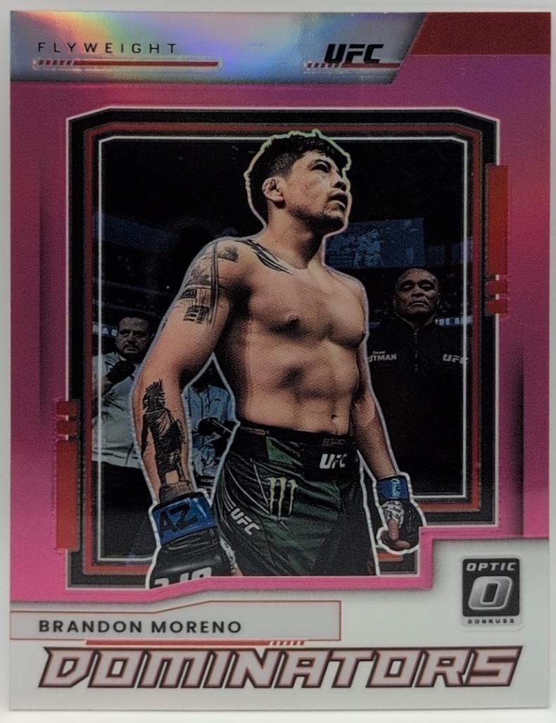 Brandon Moreno 2022 Panini Donruss Optic UFC Dominators #21 Pink