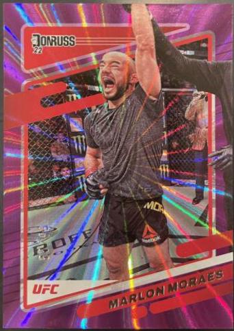 Marlon Moraes 2022 Panini Donruss UFC Base #74 Purple Laser