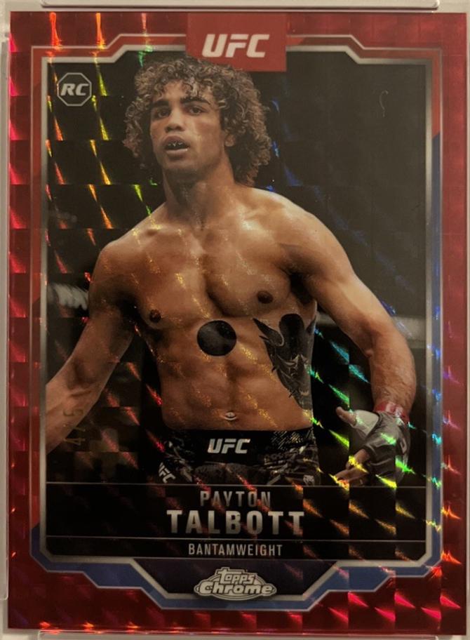 Payton Talbott 2025 Topps Chrome UFC Base #141 Red Geometric Refractor