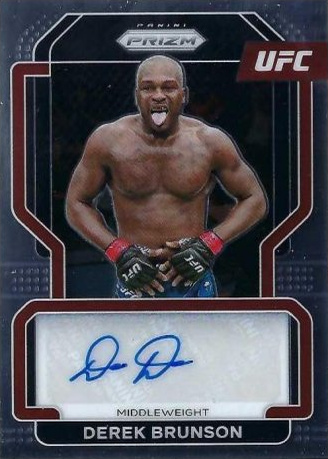 Derek Brunson 2022 Panini Prizm UFC Signatures #SG-DBR Black