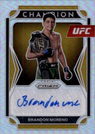 Brandon Moreno 2022 Panini Prizm UFC Champion Signatures #2 White Sparkle