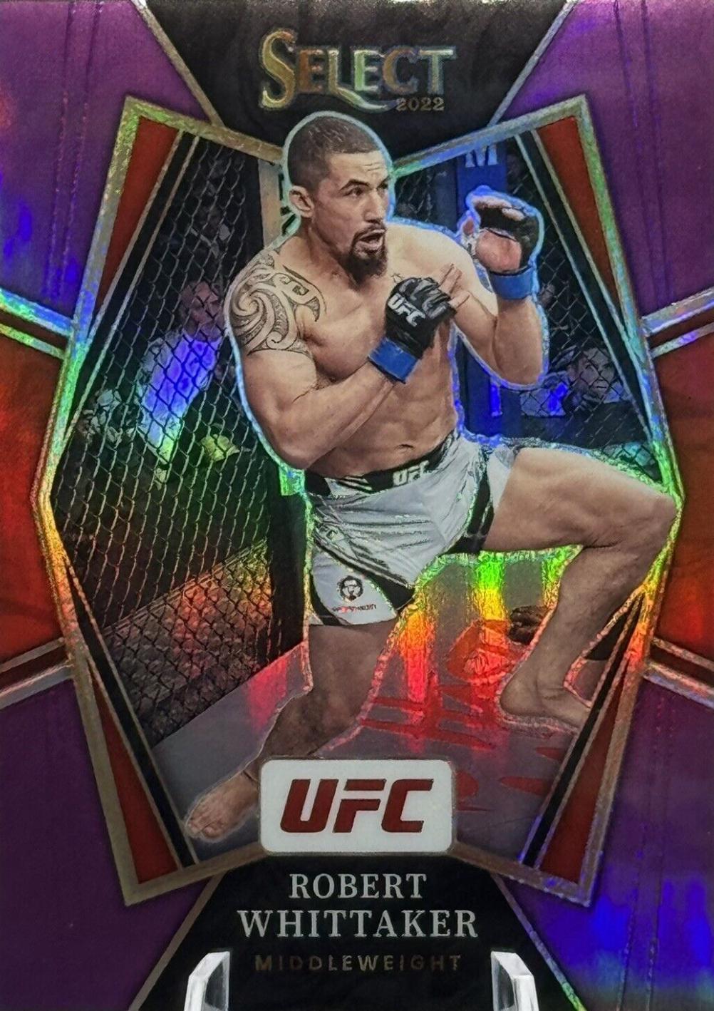 Robert Whittaker 2022 Panini Select UFC Premier Level #123 Purple