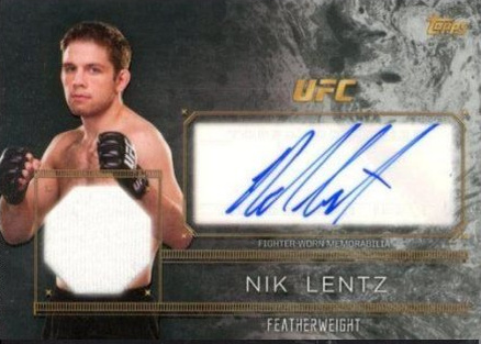 Nik Lentz 2016 Topps UFC Top of the Class Top of the Class Autograph Relic #TCAR-NL Red