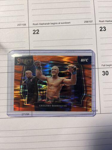 Gregory Rodrigues 2023 Panini Select UFC Octagonside #230 Orange Flash