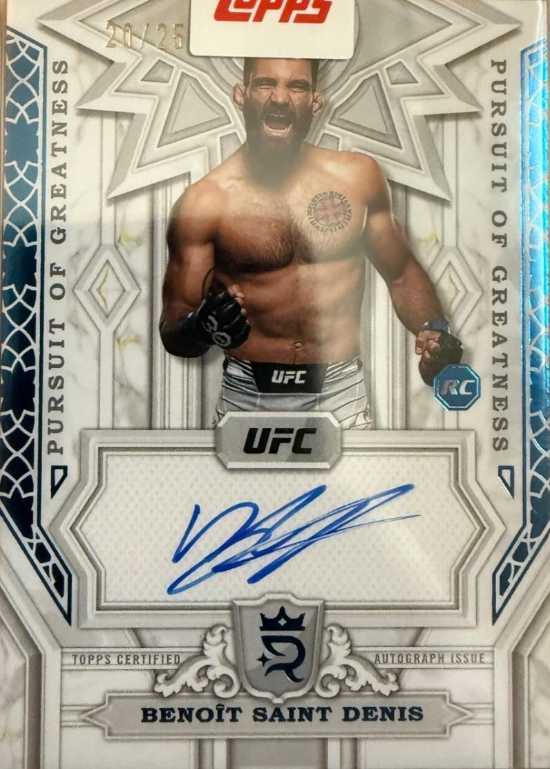 Benoit Saint Denis 2024 Topps Royalty UFC Pursuit of Greatness Autographs #PGS-BSD Blue