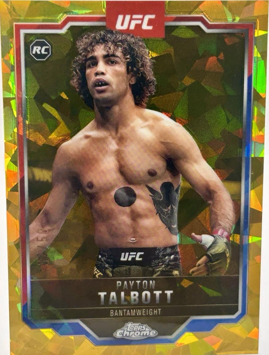 Payton Talbott 2025 Topps Chrome Sapphire UFC Base Sapphire #141 Gold Sapphire