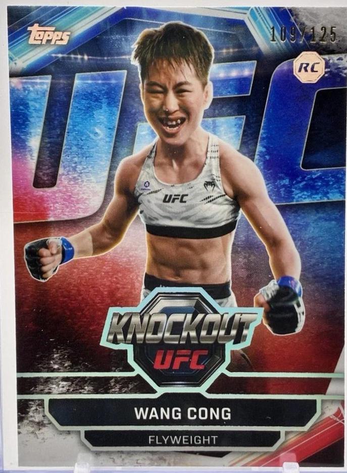Wang Cong 2026 Topps Knockout UFC Base #64 Holo Silver