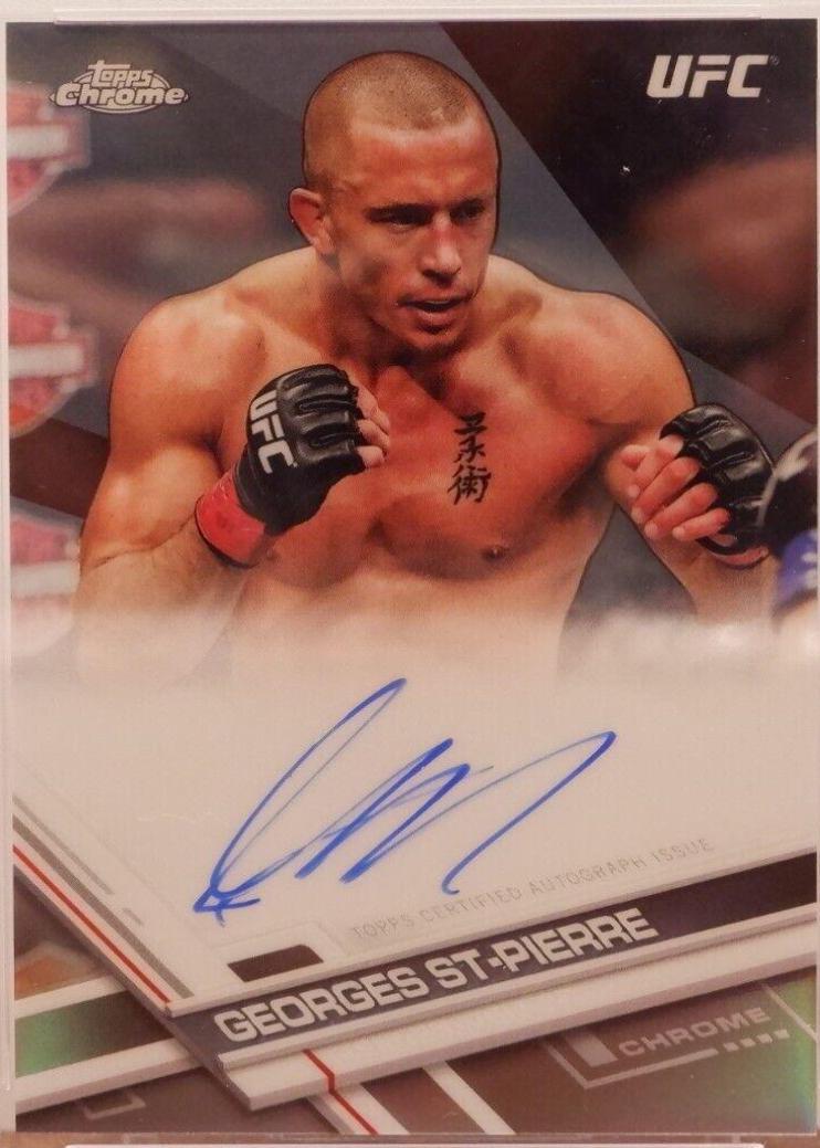 Georges St-Pierre 2017 Topps Chrome UFC Base #96 Diamond Hot Box