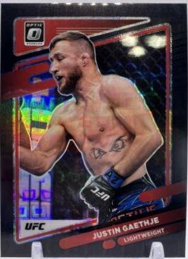 Justin Gaethje 2022 Panini Donruss Optic UFC Base #98 Black Pandora