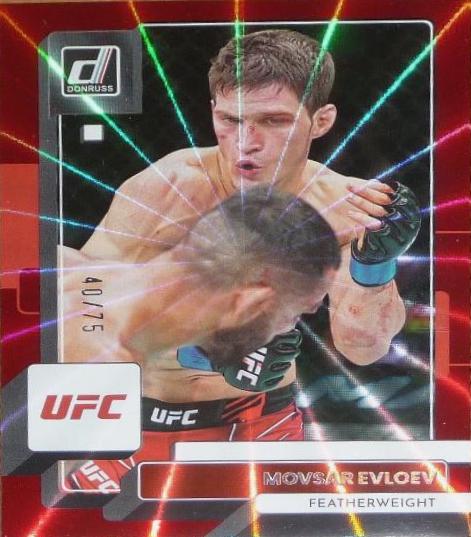 Movsar Evloev 2023 Panini Donruss UFC Base #17 Red Laser