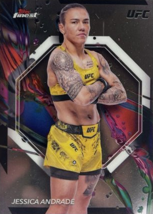 Jessica Andrade 2024 Topps Finest UFC Base Common #97 Red Black Vapor Refractor