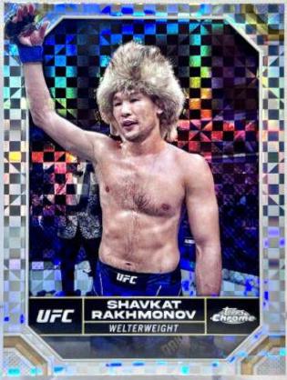 Shavkat Rakhmonov 2024 Topps Chrome UFC Base #177 X-Fractor