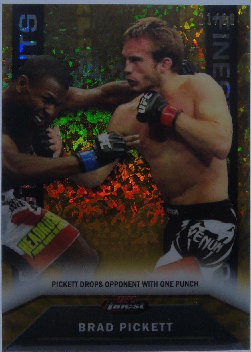 Brad Pickett 2013 Topps Finest UFC Base #13 Gold