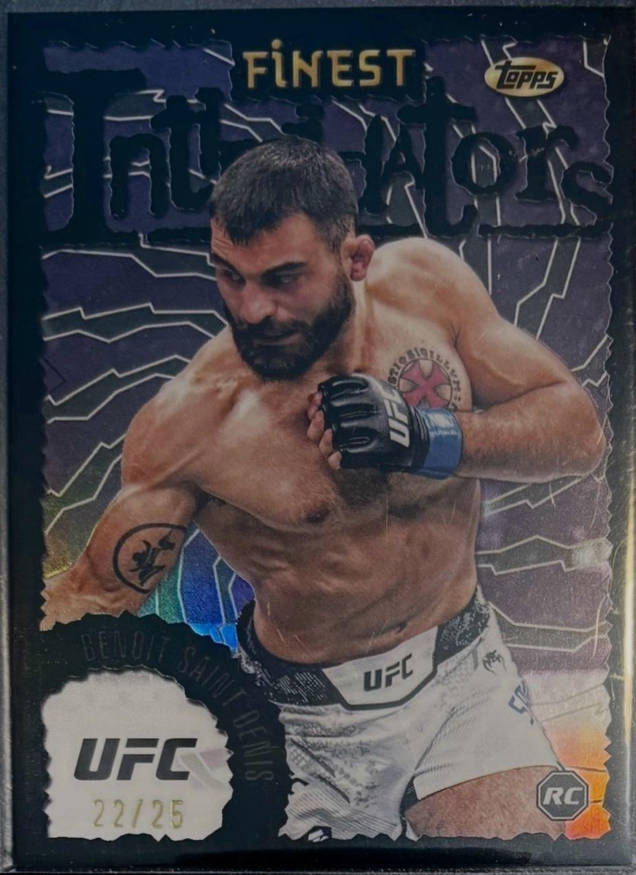 Benoit Saint Denis 2024 Topps Finest UFC Intimidators #INT-21 Black Refractor